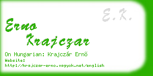 erno krajczar business card